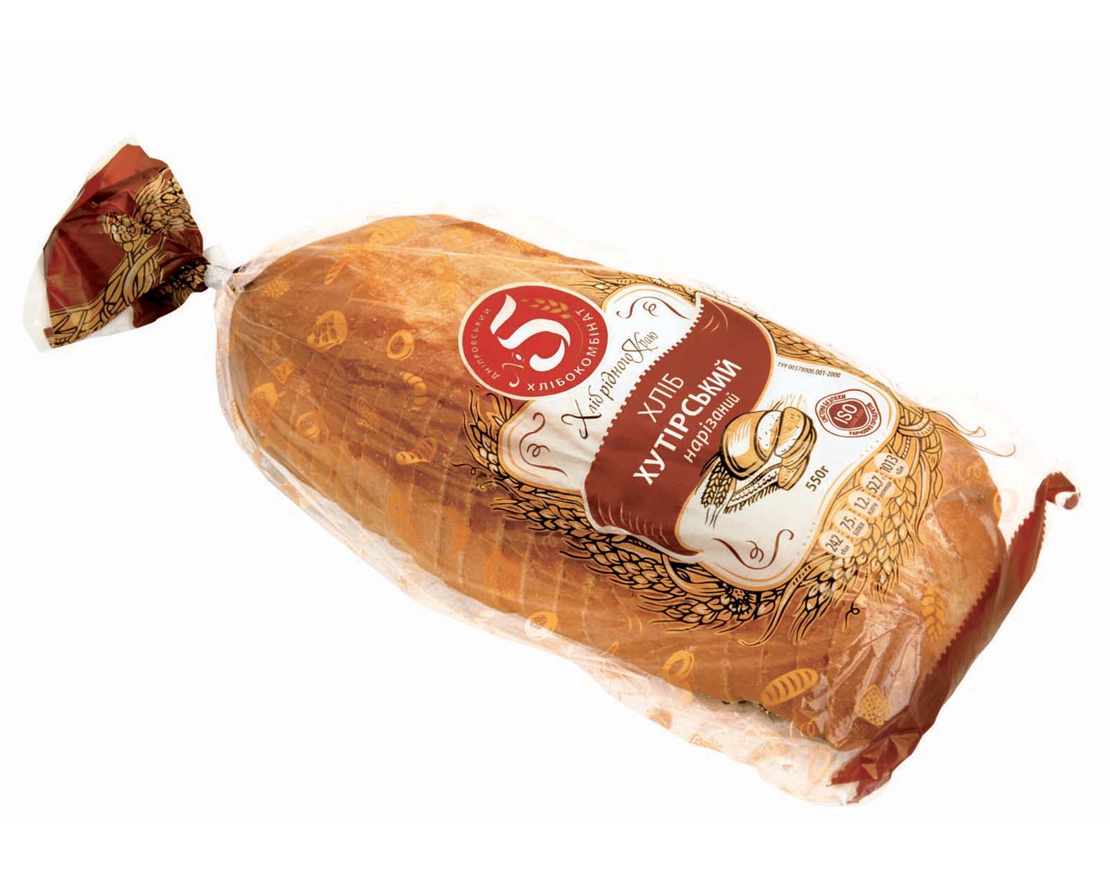 “Хліб Хутірський” нарізаний в упаковці