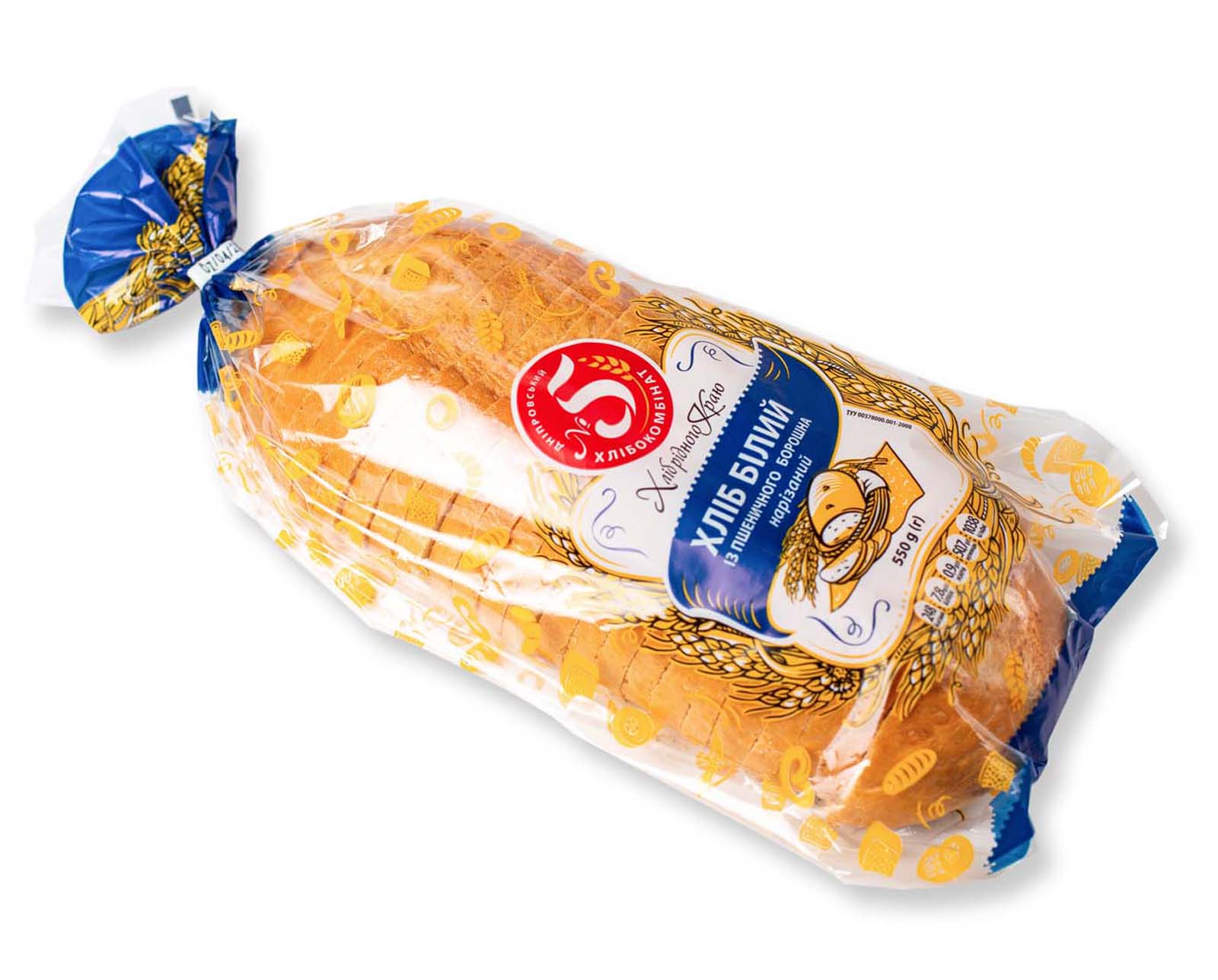 “Хліб Білий” нарізаний в упаковці