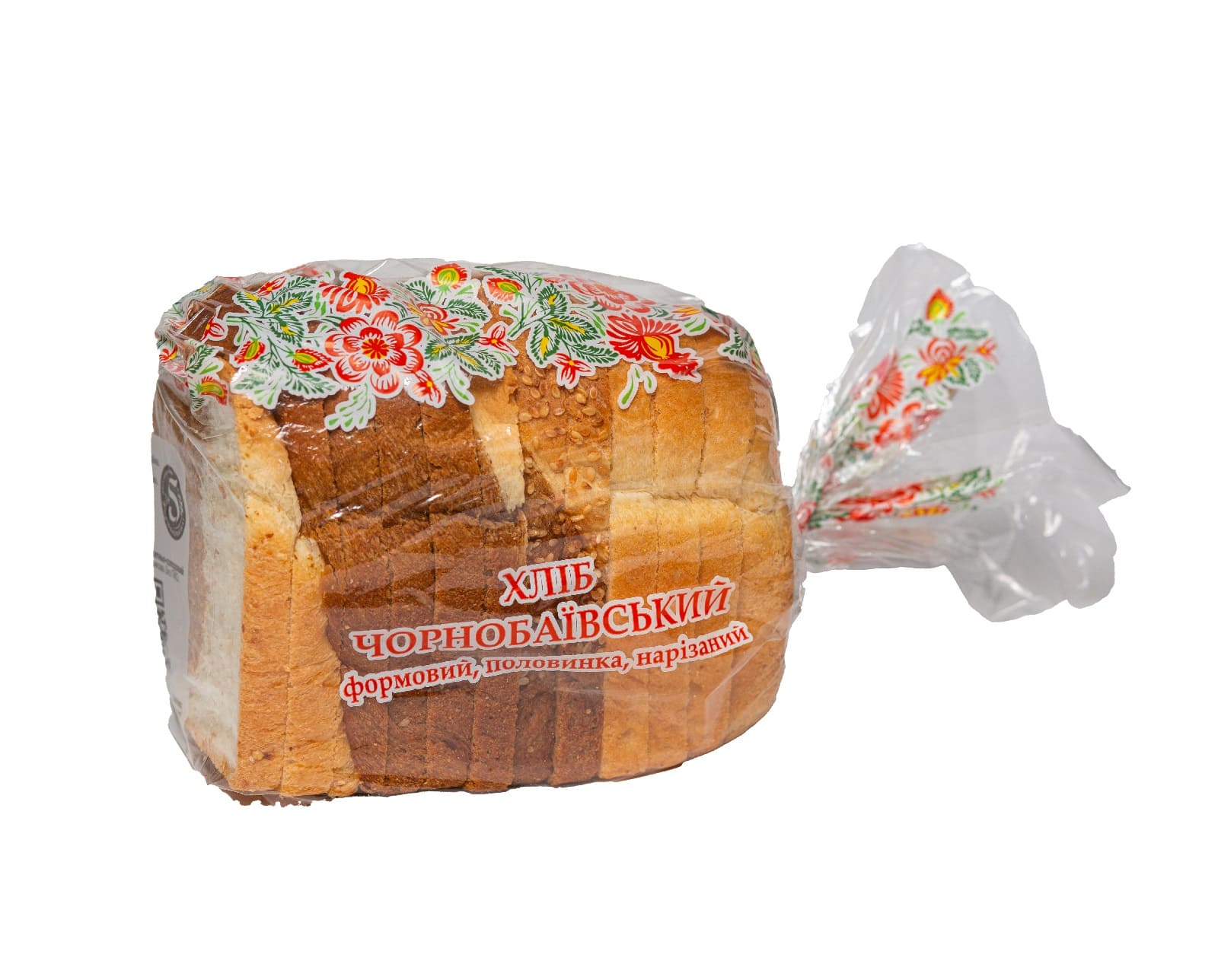 Хліб «Чорнобаївський» формовий, половинка, нарізаний